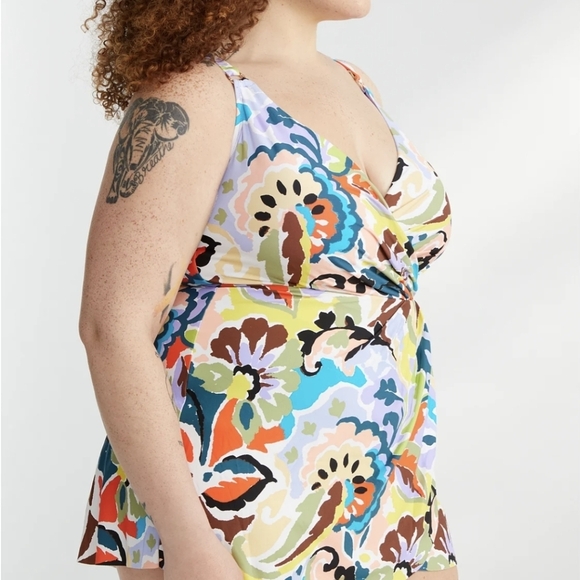 NWT Anne Cole Paisley Swim Dress plus size 20W - Picture 5 of 16